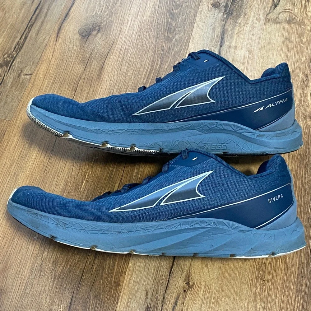 Altra Rivera Mens Running Shoes Navy Blue AL0A4VQL408 Size 10 Zero Drop Sneakers